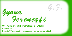 gyoma ferenczfi business card